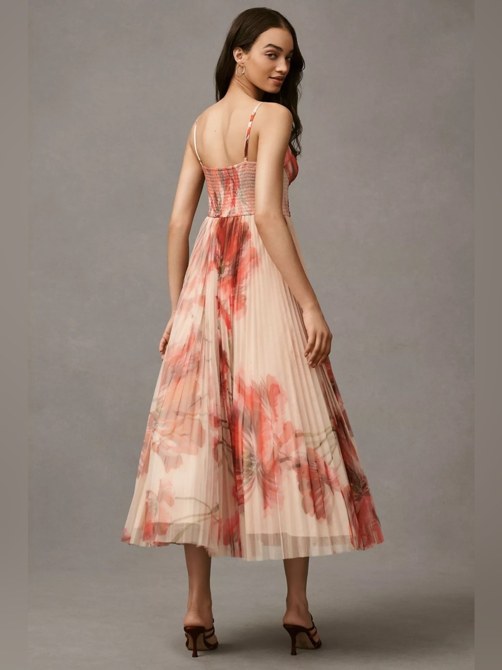 Hutch Hutch Brianna Sleeveless Bustier Pleated Tulle Maxi Dress B40 - Picture 2 of 6